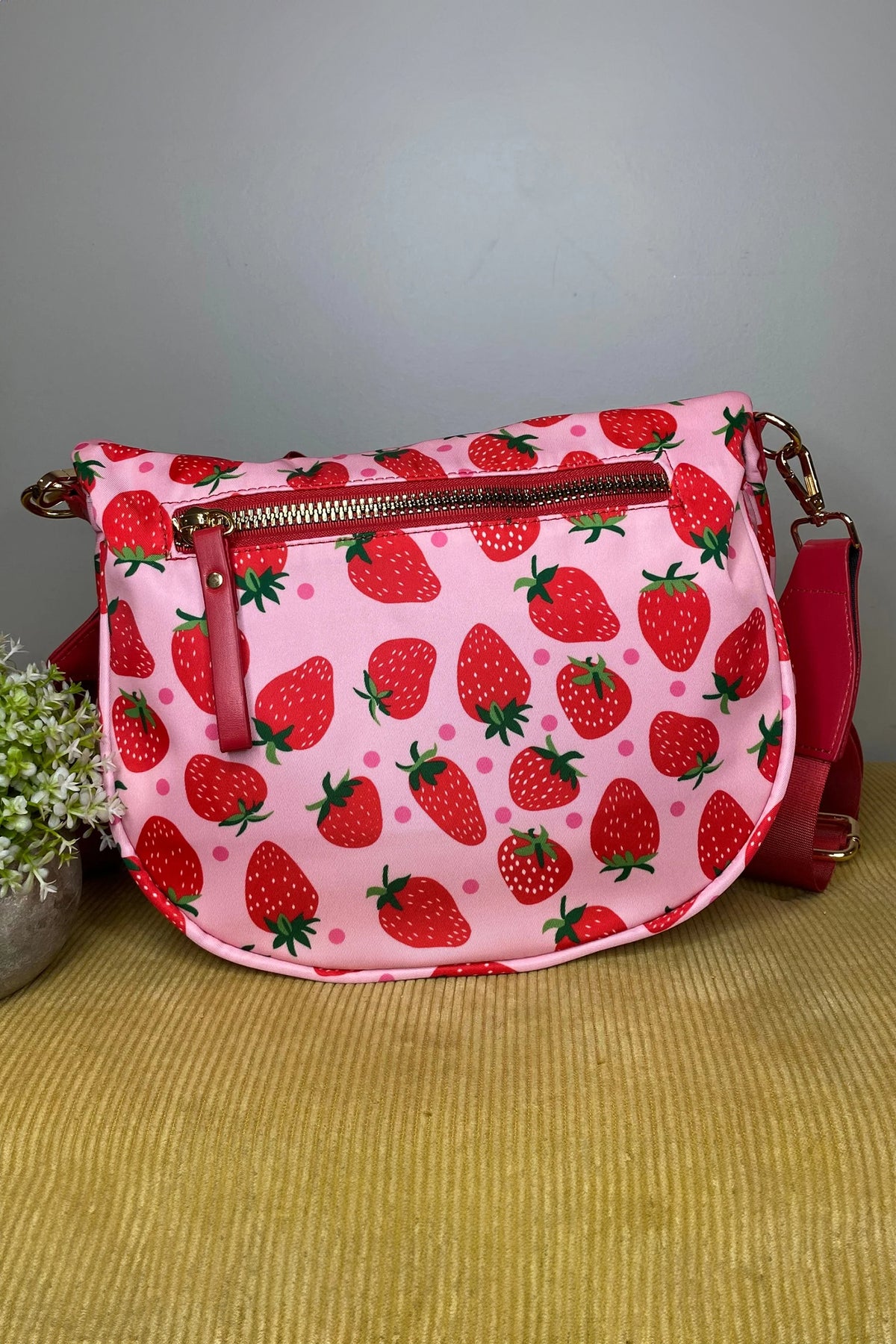 Color black Pretty Checkerboard Canvas Double Zip Crossbody Bag