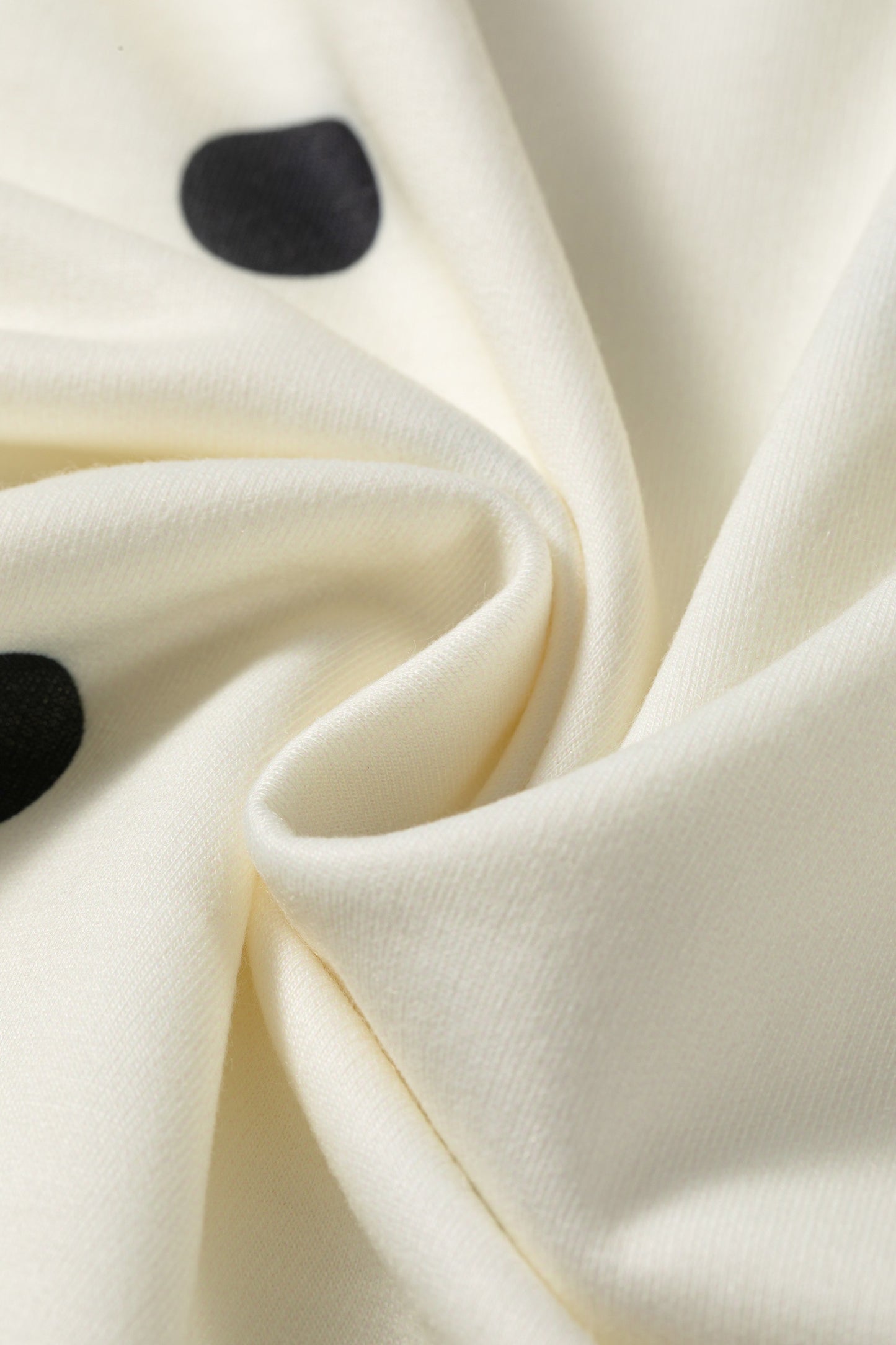 Yellow Polka Dot Print Crossed Seam Detail Oversize Tee